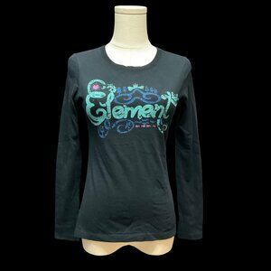 Black Long Sleeve Tee w/ Doodle Style Brand Logo